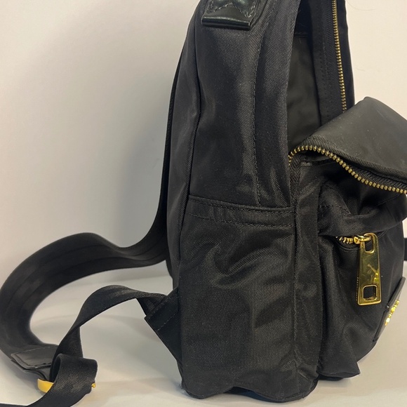 MARC JACOBS Mini Backpack with leather accents and heavy gold hardware main image 4